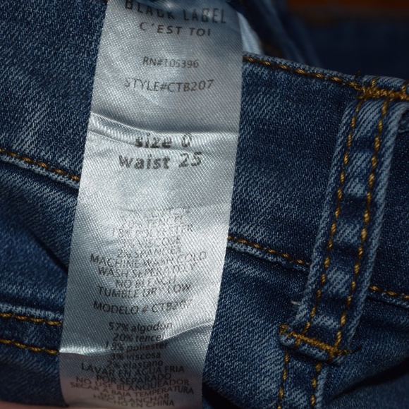 BLACK LABEL C'EST TO! Womens sz 25 High Rise Jeans - Picture 6 of 8
